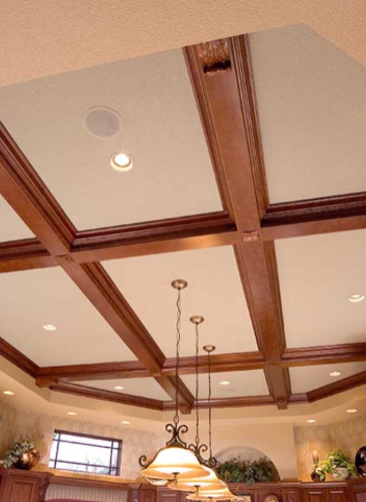 Coffered Ceiling And Walls Decorating